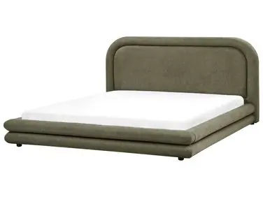 Waterbed Faux Linen LAVARDENS 180 x 200 cm (EU Super King) Green - Bedroom