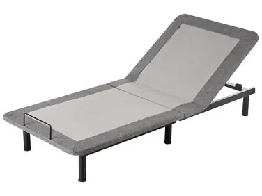 Somier articulado eléctrico BRUNOY 80 x 200 cm Gris - Dormitorio