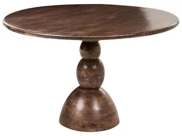 Mesa de comedor SILVON Marrón oscuro 120 cm 120 cm Madera de mango