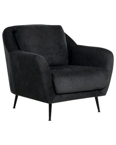 Sillón EIBY Chenilla Negro - Dormitorio