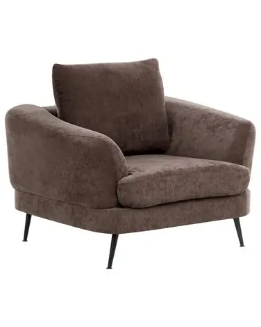 Sillón KJAER Chenilla Marrón oscuro - Dormitorio