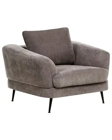Armchair KJAER Chenille Taupe - Living Room