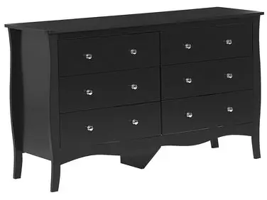 6 Drawer Chest WINCHESTER Black - Living Room