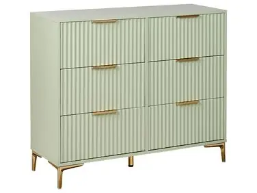 6 Drawer Chest WALCOTT Light Green - Living Room