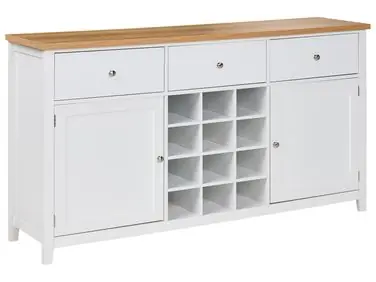 Wine Cabinet LUCASTON White - Living Room