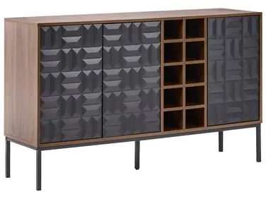 Wine Cabinet CARAQUET Dark Brown - Living Room