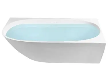 Bañera esquinera PARNAIBA Izquierda 170 x 80 cm Blanco - Baño
