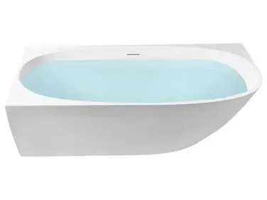 Bañera esquinera PARNAIBA Derecha 170 x 80 cm Blanco - Baño