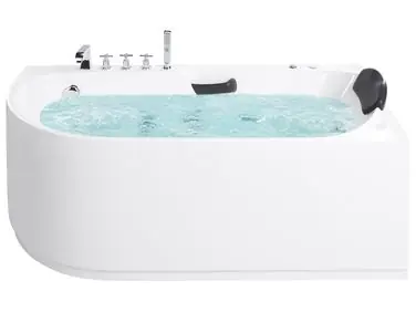 Bañera de hidromasaje SAYULA Izquierda 170 x 80 cm Blanco - Baño