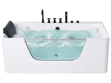 Bañera de hidromasaje esquinera CAHUITA 160 x 75 cm Blanco - Baño