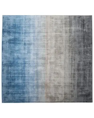 Alfombra ERCIS Azul 200 x 200 cm Viscosa - Accesorios decorativos