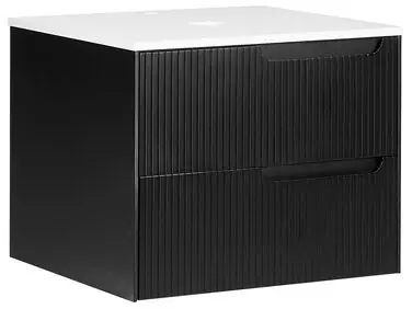 Mueble de baño suspendido QUINTELA 60 cm Negro