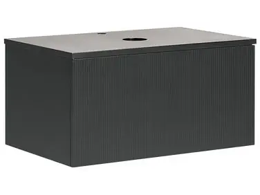 Wall Mounted Vanity Unit ALZIRA 80 cm Black - Bathroom