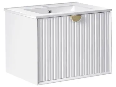 Wall Mounted Vanity Unit with Basin BONAIRE White - Bathroom