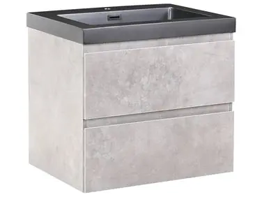 Wall Mounted Vanity Unit with Basin CARDIEL Grey - Bathroom