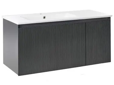 Mueble de baño suspendido con lavabo TIETE Negro