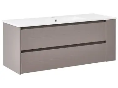 Mueble de baño suspendido con lavabo MANCORA Gris pardo