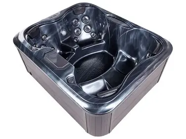 Bañera de hidromasaje LED exterior ARCELIA Gris - Baño