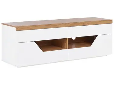 TV Stand CHEVAL Brown/ White - Living Room