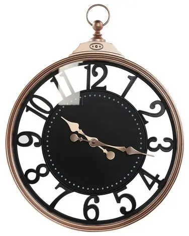Wall Clock ALLOZA 44 cm Black - Home Accessories