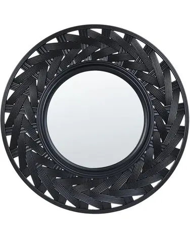 Wall Mirror TIERGA 60 cm 60 cm Black - Home Accessories