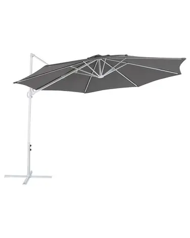 Cantilever Parasol 295 cm SAVONA II Dark Grey - Garden & Balcony