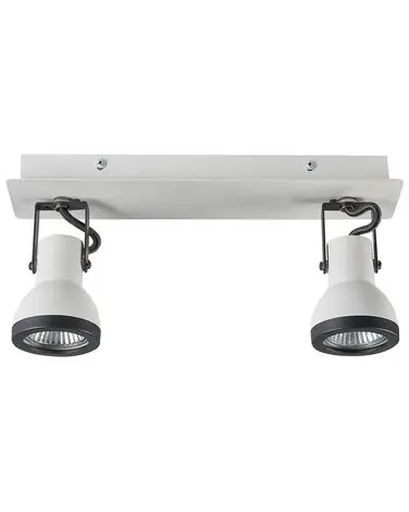 2 Light Spotlight BARO Adjustable Metal White - Home Accessories