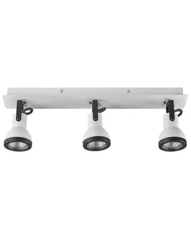 3 Light Spotlight BARO Adjustable Metal White - Home Accessories