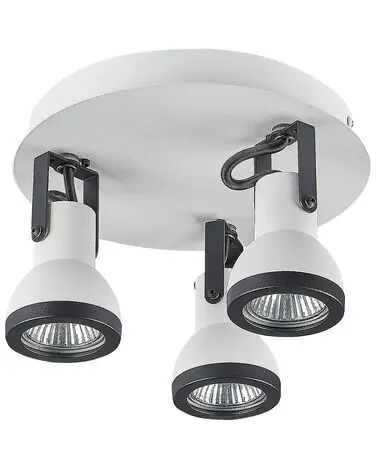 3 Light Spotlight BARO Adjustable Metal White - Home Accessories