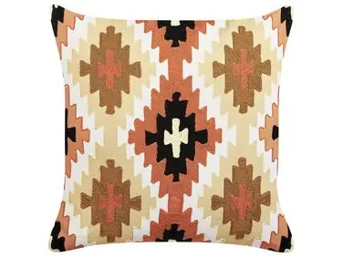 Throw Cushion SERAMPORE Cotton 50 x 50 cm Multicolour Geometric Pattern - Home Accessories