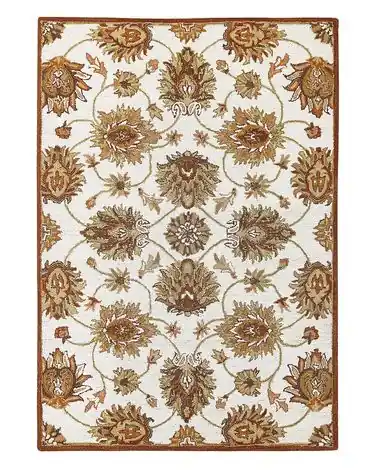 Alfombra EZINE Beige 140 x 200 cm Lana - Accesorios decorativos