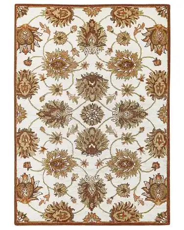 Alfombra EZINE Beige 160 x 230 cm Lana - Accesorios decorativos