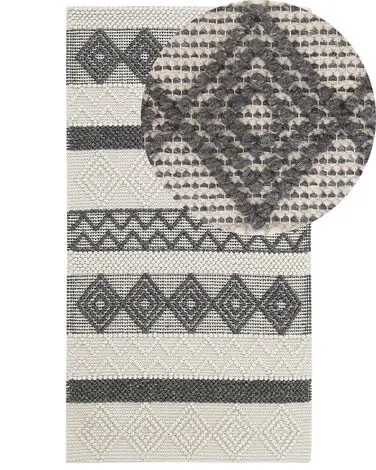 Alfombra DAVUTLAR Beige claro 80 x 150 cm Lana - Accesorios decorativos