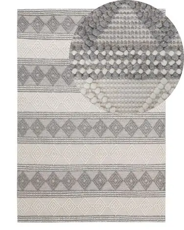 Alfombra BOZOVA Beige claro 140 x 200 cm Lana - Accesorios decorativos