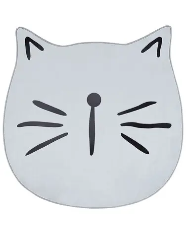 Alfombra infantil KITTY Gris ø 100 cm - Accesorios decorativos