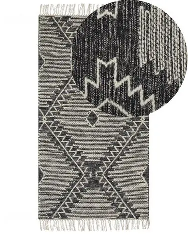 Alfombra ARBAA Negro 80 x 150 cm Algodón - Accesorios decorativos