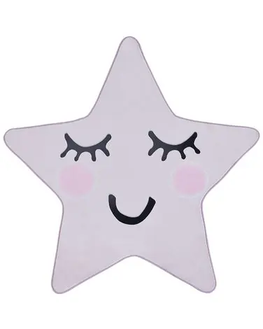 Alfombra infantil SIRIUS Rosa pastel 120 x 120 cm - Accesorios decorativos