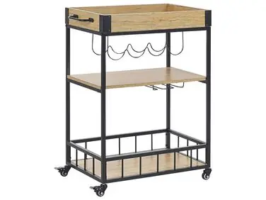Carrito de cocina HULLET Metal Marrón claro - Comedor