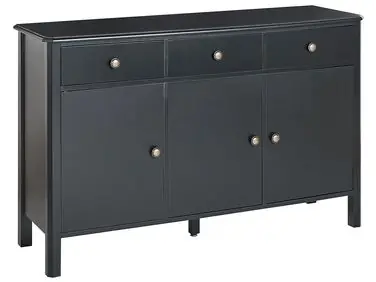 3 Door Sideboard OLATE Black - Living Room