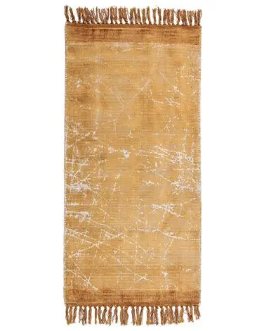Alfombra HANLI Naranja 80 x 150 cm Viscosa - Accesorios decorativos