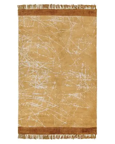 Alfombra HANLI Naranja 140 x 200 cm Viscosa - Accesorios decorativos