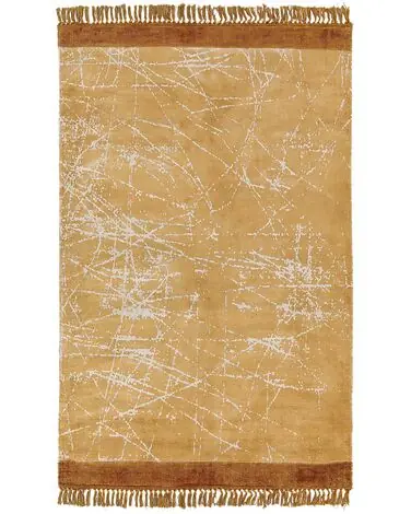 Alfombra HANLI Naranja 160 x 230 cm Viscosa - Accesorios decorativos