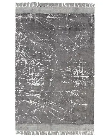 Alfombra HANLI Gris 160 x 230 cm Viscosa - Accesorios decorativos