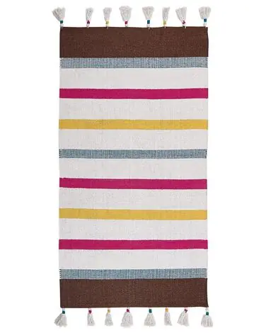 Alfombra HISARLI Multicolor 80 x 150 cm Algodón - Accesorios decorativos