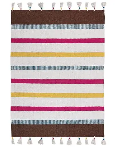 Alfombra HISARLI Multicolor 140 x 200 cm Algodón - Accesorios decorativos
