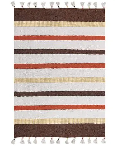 Alfombra HISARLI Marrón 160 x 230 cm Algodón - Accesorios decorativos