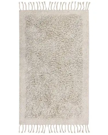 Alfombra BITLIS Beige claro 80 x 150 cm Algodón - Accesorios decorativos