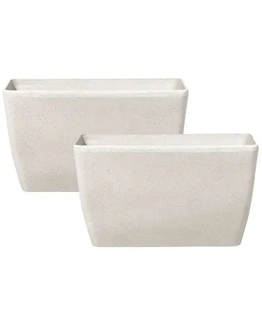 Set of 2 Plant Pots BARIS 74 cm Beige - Garden & Balcony