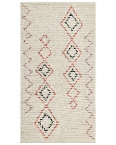 Alfombra GUWAHATI Beige 80 x 150 cm Algodón - Accesorios decorativos