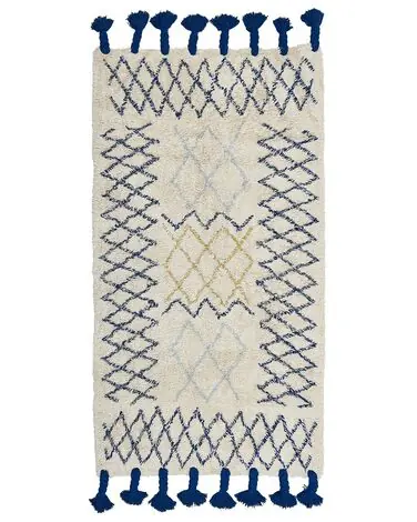 Alfombra ERZINCAN Beige 80 x 150 cm Algodón - Accesorios decorativos